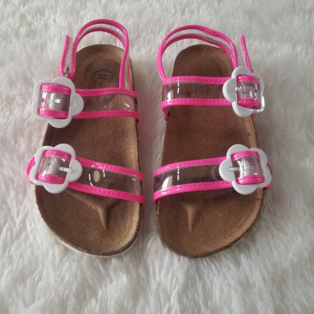 Wonder Nation Flower Footbed Slide Sandal